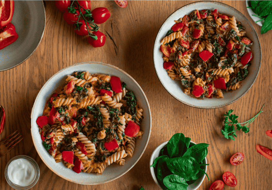 Protein pasta with cream cheese sauce (XL, 2 portions)