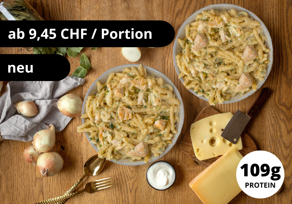 CH: Cheese spaetzle with chicken (XL, 2 portions)