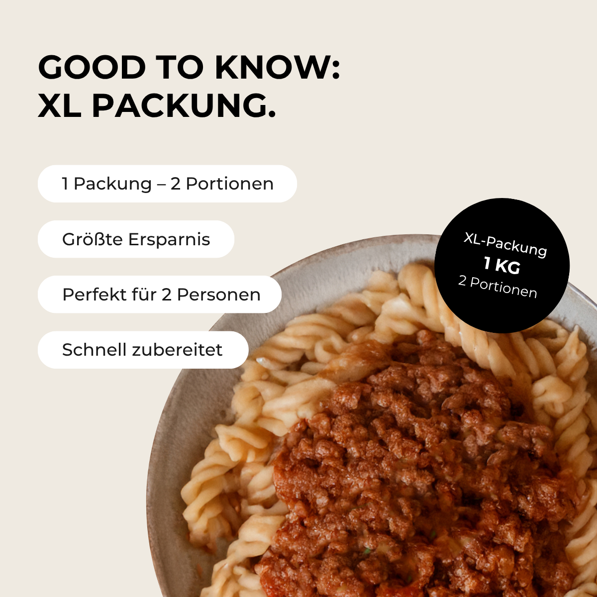 CH: Vegan Protein Pasta Bolognese (XL, 2 servings)