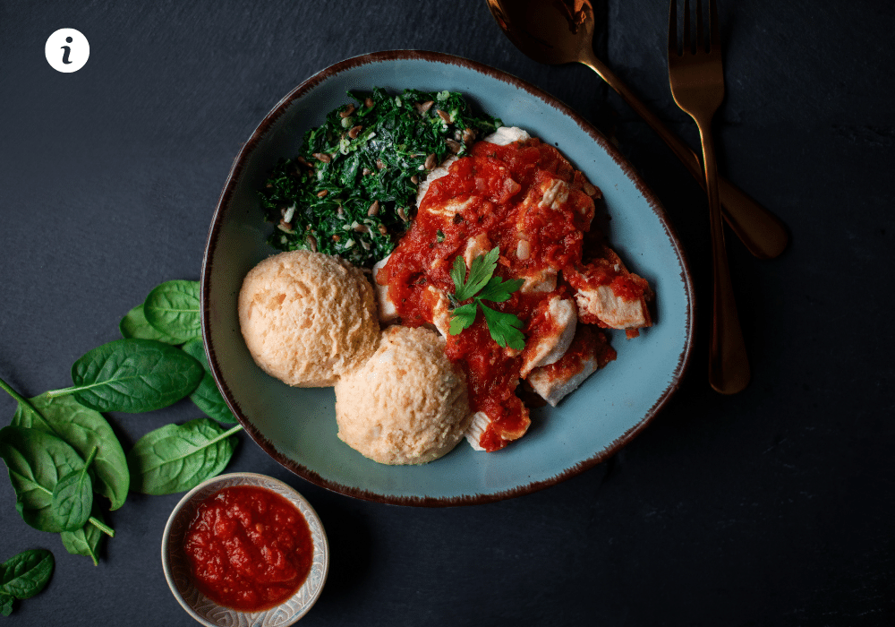 Chicken with polenta