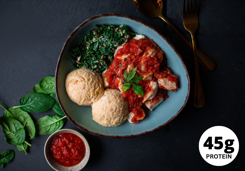 Chicken with polenta