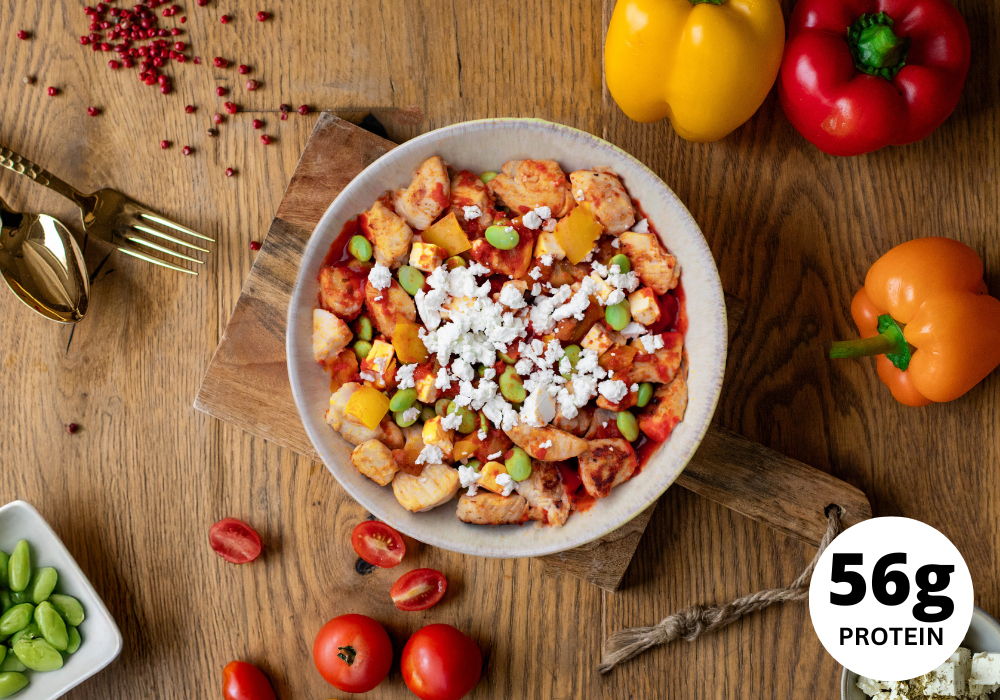 Poulet aux légumes et au fromage