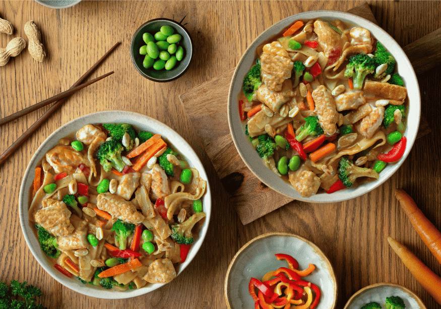 Asia Nudeln in Erdnusssauce (XL, 2 Portionen)