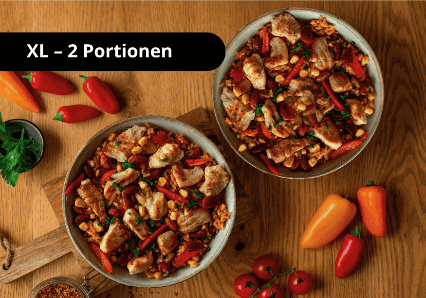 Hähnchen Fajita Bowl (XL, 2 Portionen)