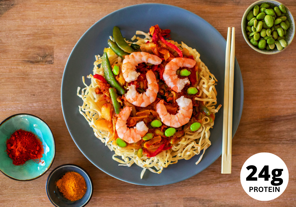 CH: Asia rice noodles with prawns