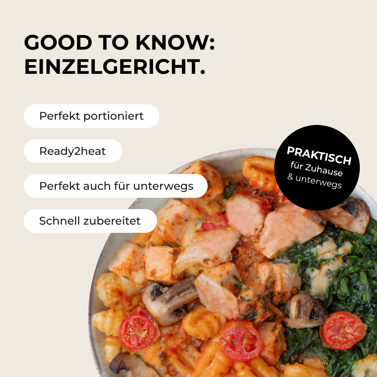 Gnocchi with salmon