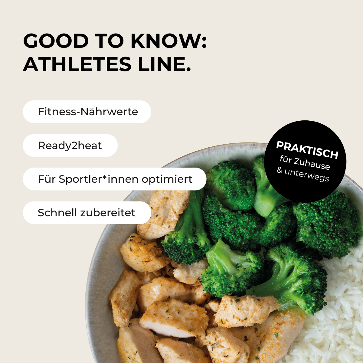 CH: Athletes Line: Hähnchen Reis Brokkoli