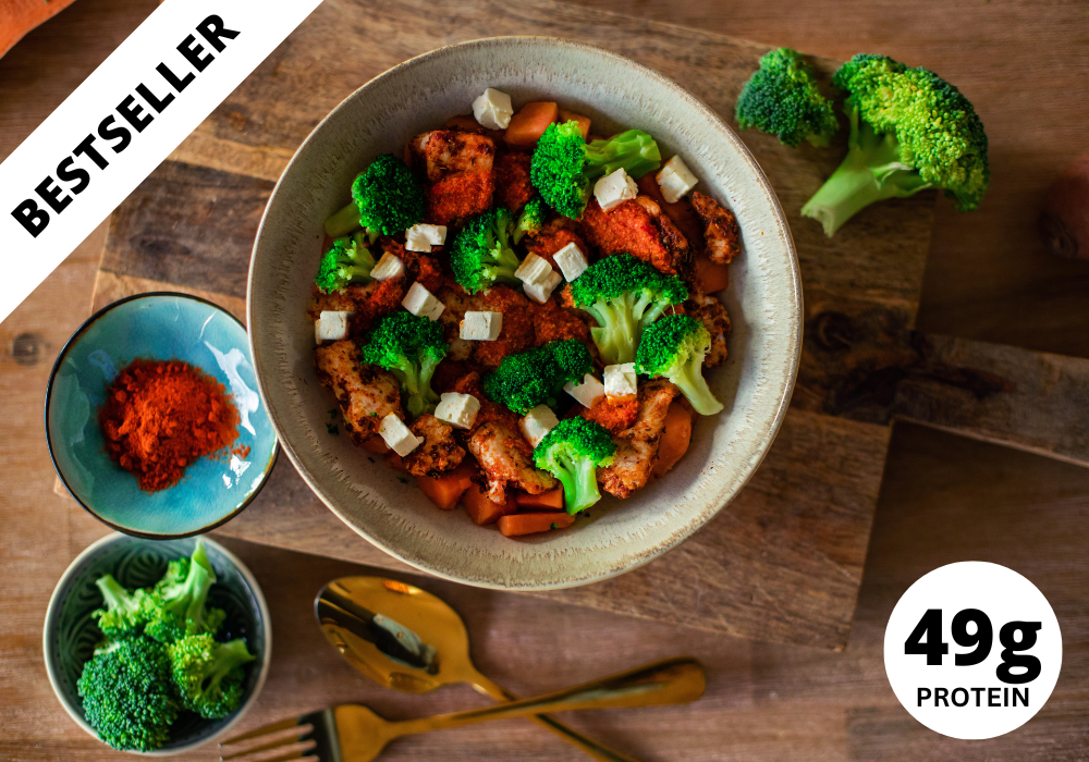 Sweet potato chicken bowl