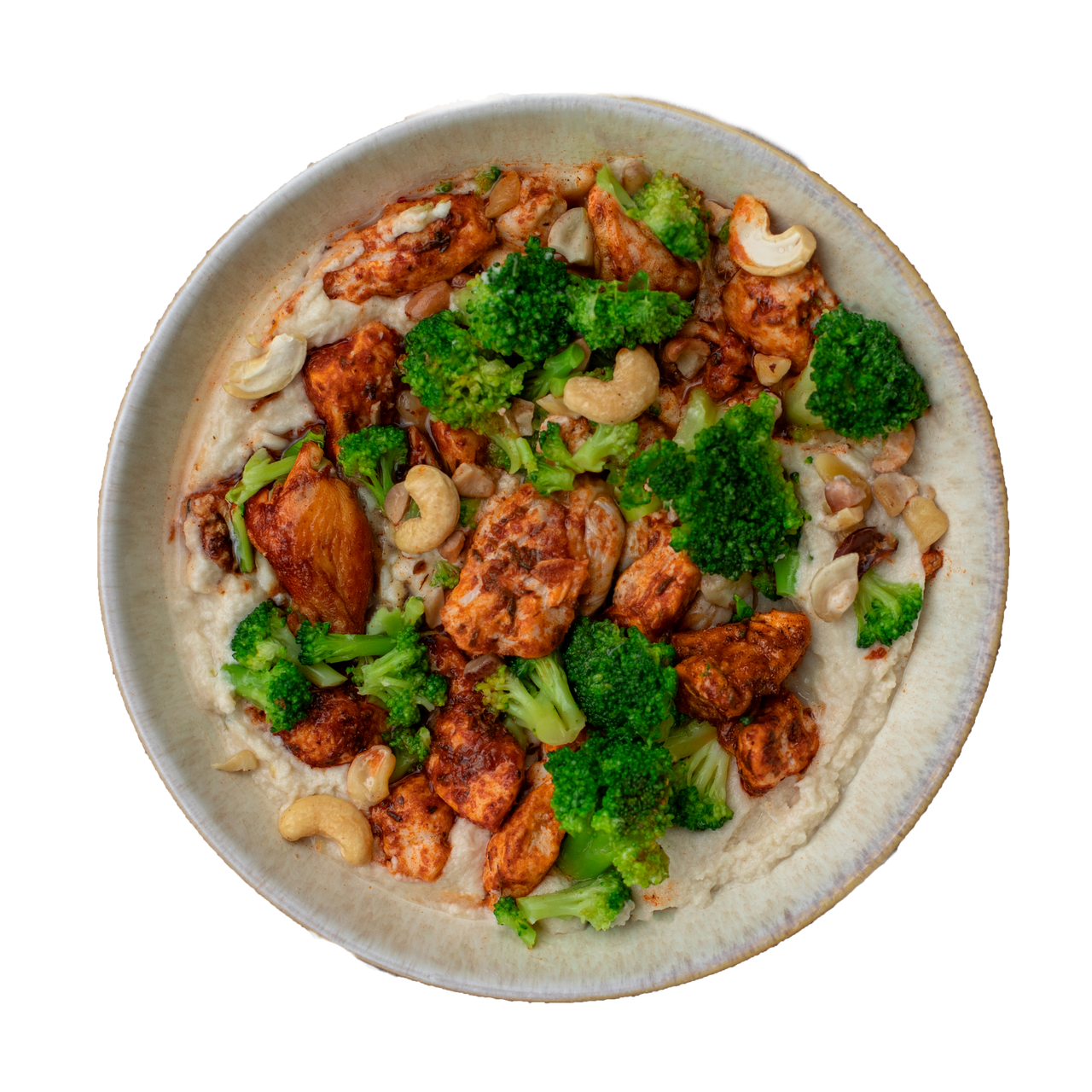 Chicken with hummus