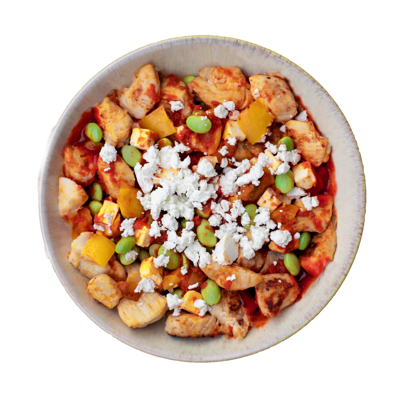 Chicken with vegetables and cheese