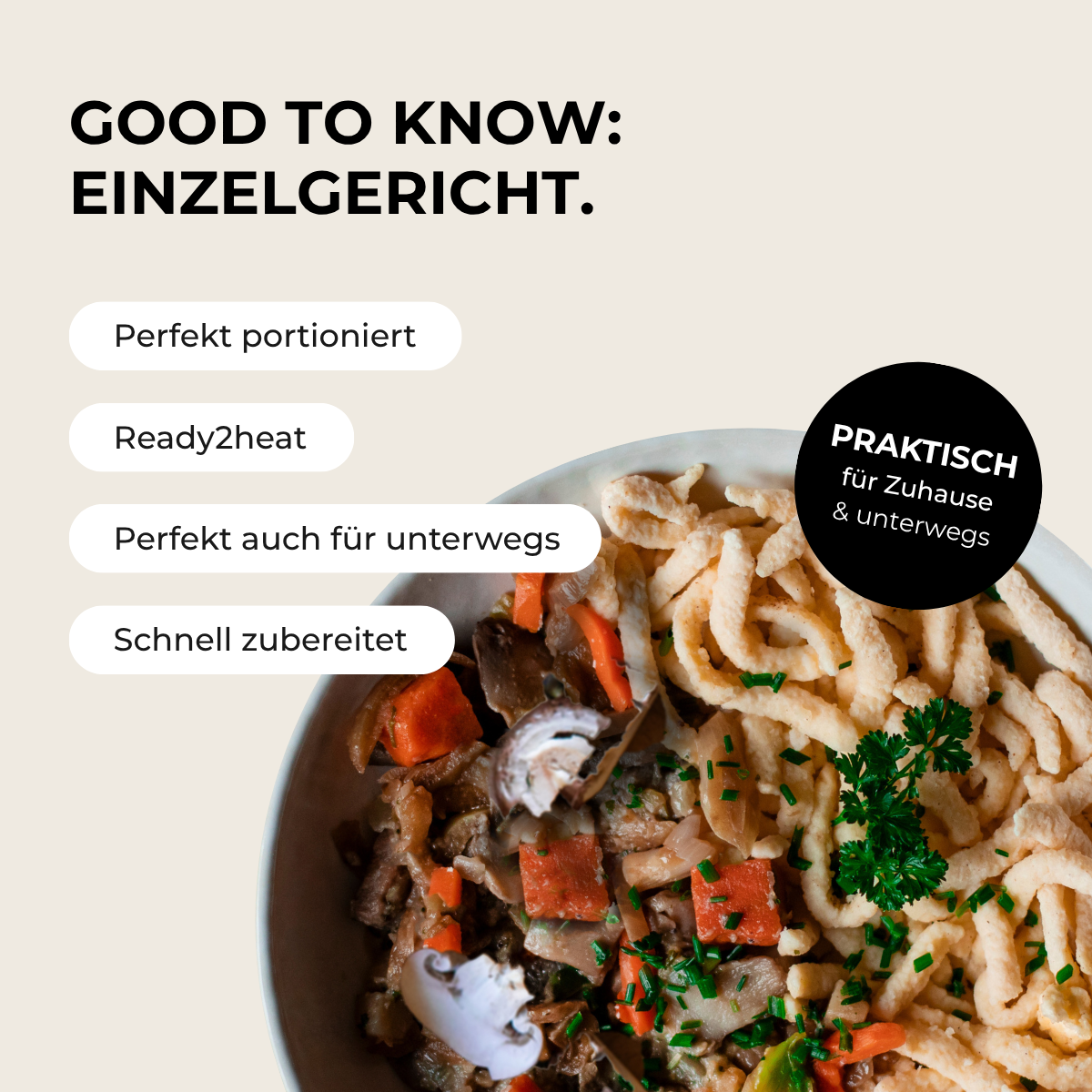 CH: Spaetzle with beef strips