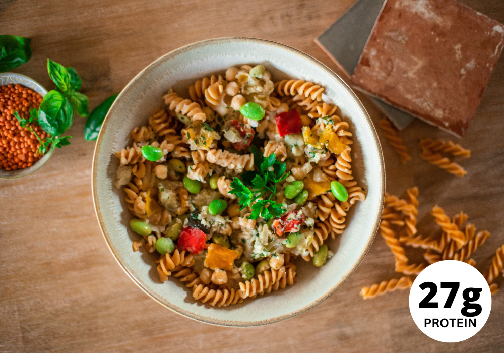 🌱 Lentil pasta with lemongrass sauce