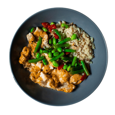 Red curry with chicken breast
