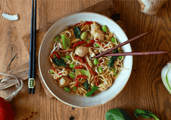 CH: Rice noodles in coconut sauce