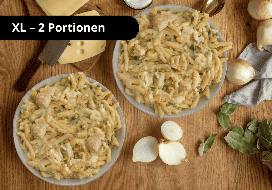Cheese spaetzle with chicken (XL, 2 portions)