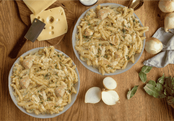 CH: Cheese spaetzle with chicken (XL, 2 portions)