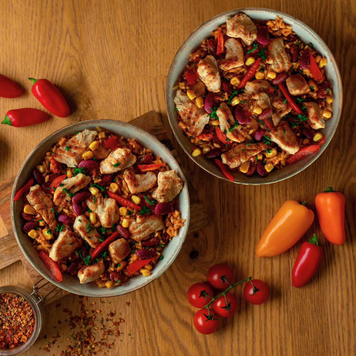 Chicken fajita bowl (XL, 2 portions)
