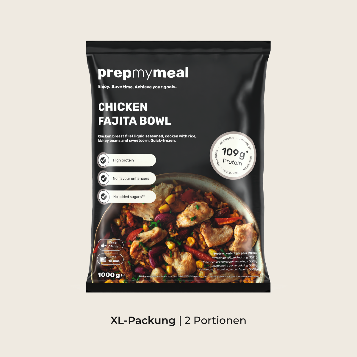 Chicken fajita bowl (XL, 2 portions)