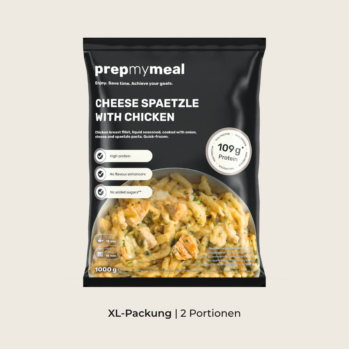CH: Cheese spaetzle with chicken (XL, 2 portions)