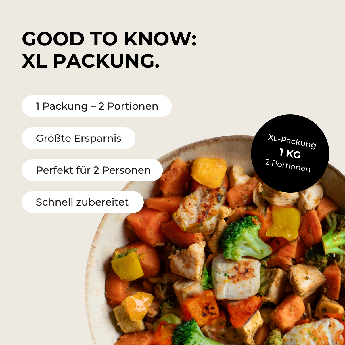 CH: Sweet potato chicken bowl (XL, 2 portions)