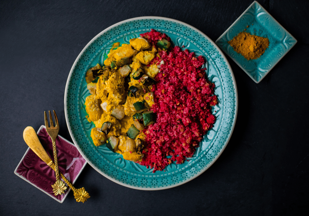 Red Chicken Couscous Curry