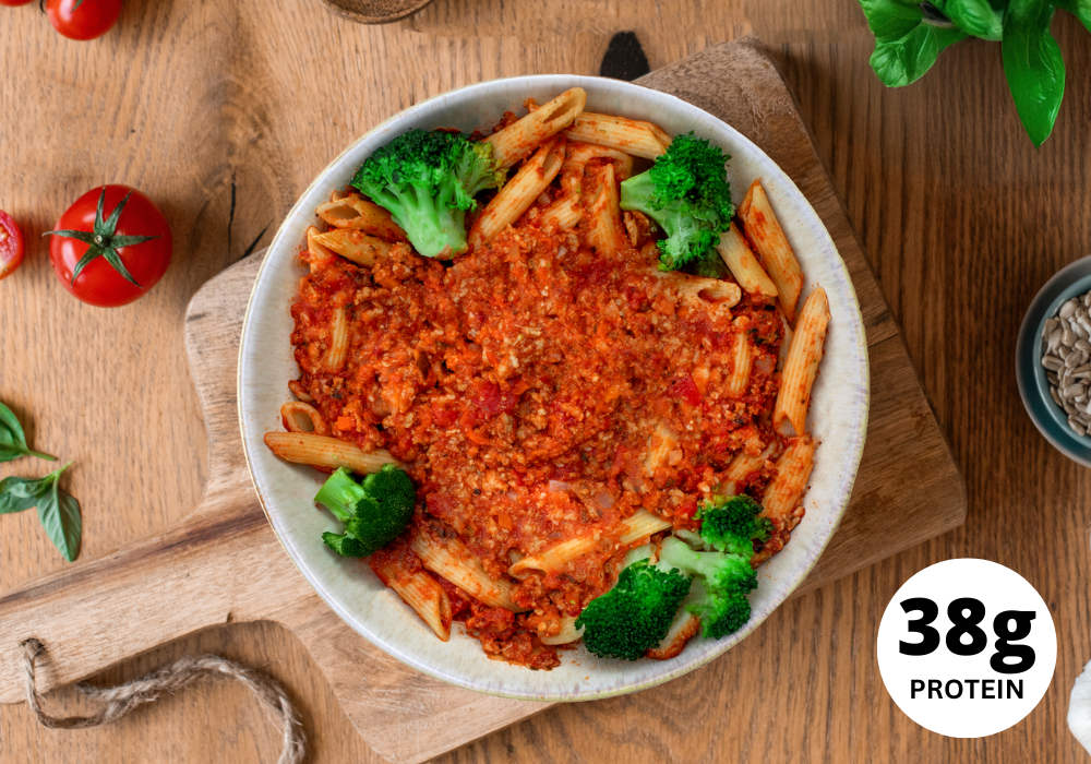CH : Penne protéinées à la bolognaise