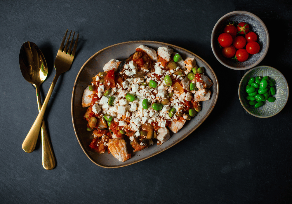 FR : Poulet avec légumes et fromage