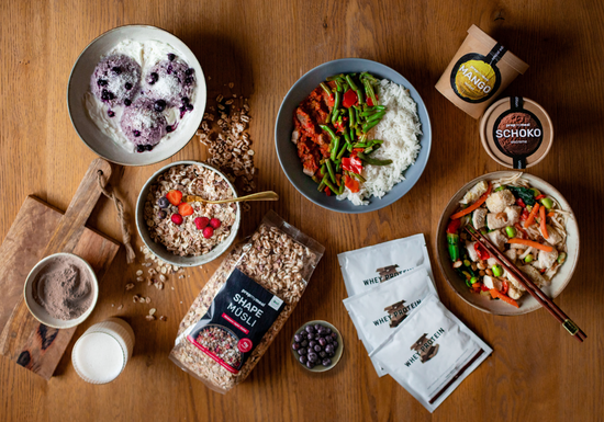 Produits Prepmymeal, Shape Müsli, plats à base de légumes frais
