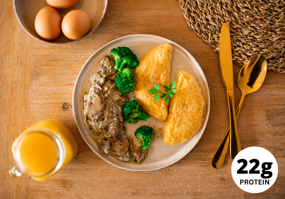 CH : Omelette à la crème de champignons