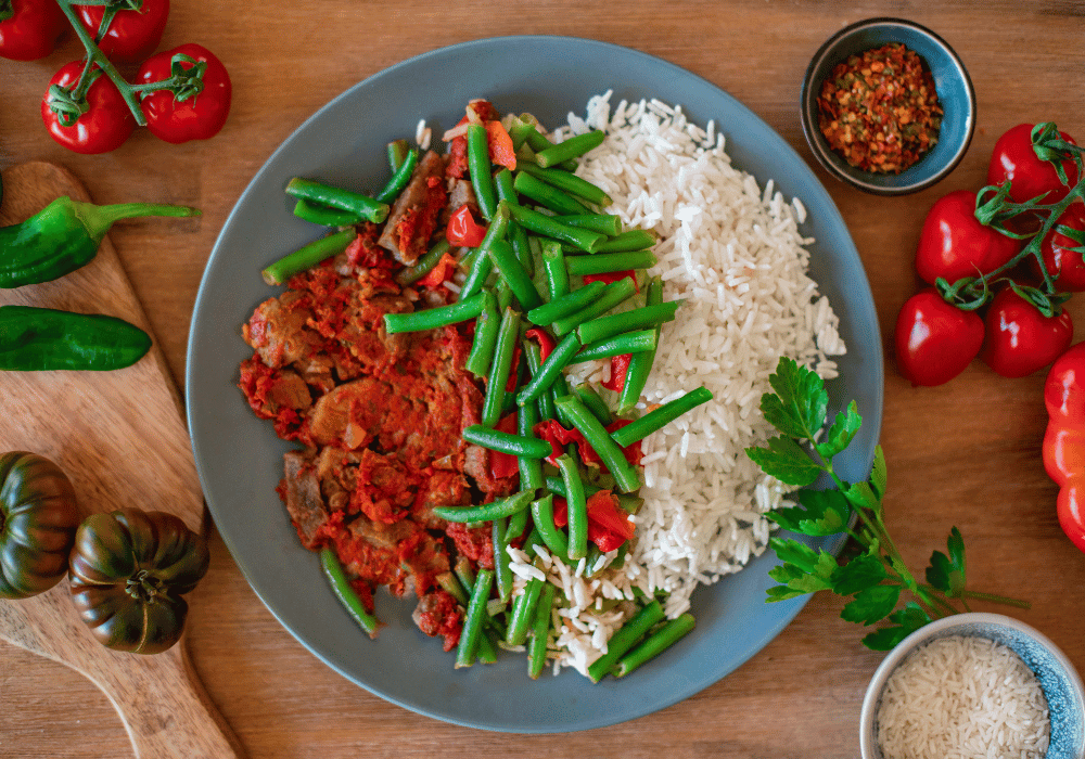 FR : Emincé de bœuf à la sauce tomate