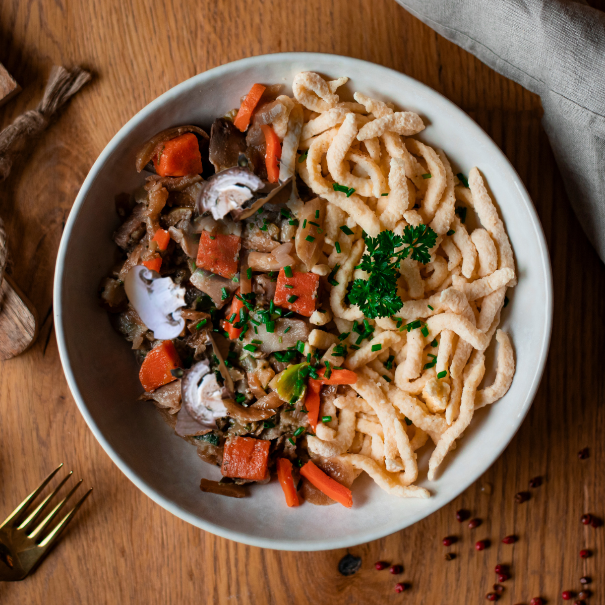 CH : Spätzle avec lamelles de bœuf
