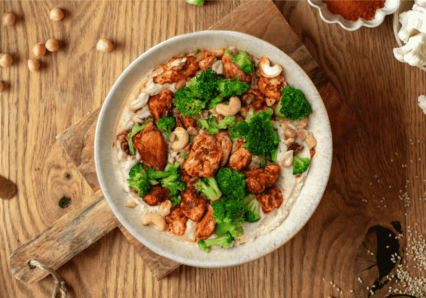 Poulet au houmous