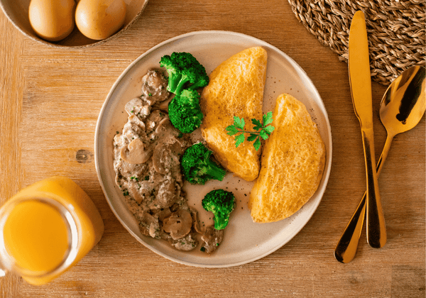 CH : Omelette à la crème de champignons