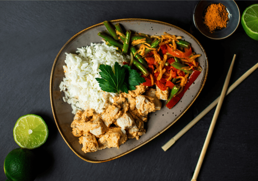 CH : Curry rouge au blanc de poulet