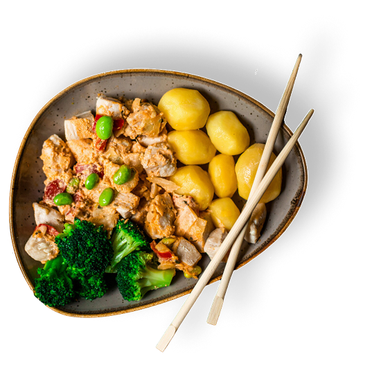 Pa Naeng thaïlandais avec poitrine de poulet