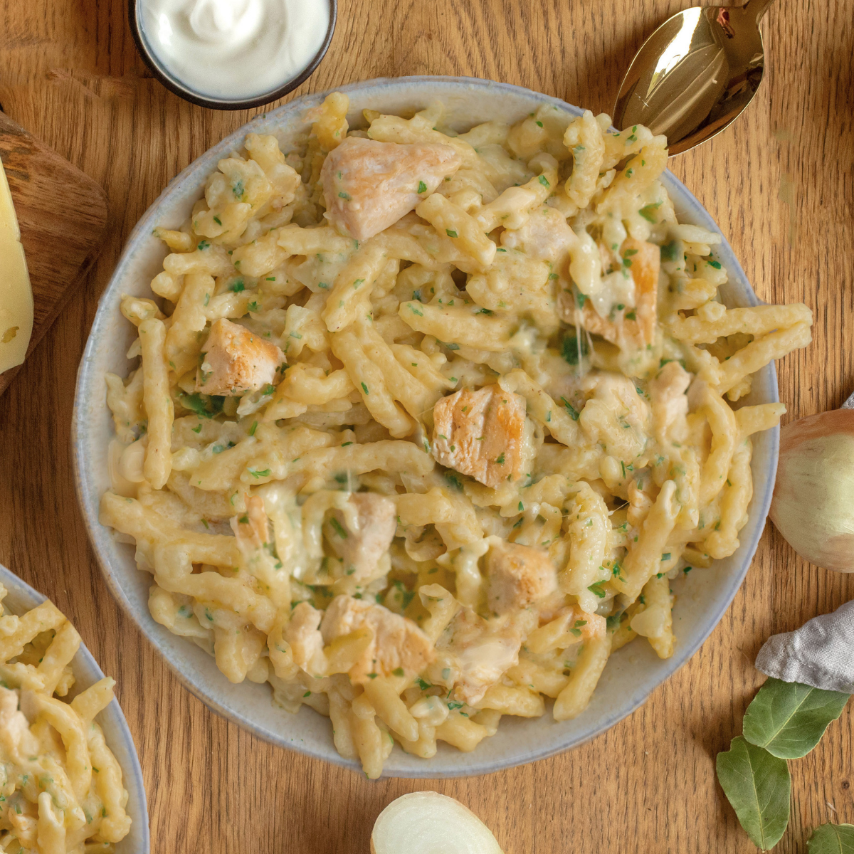 CH : Spätzle au fromage et au poulet (XL, 2 portions)
