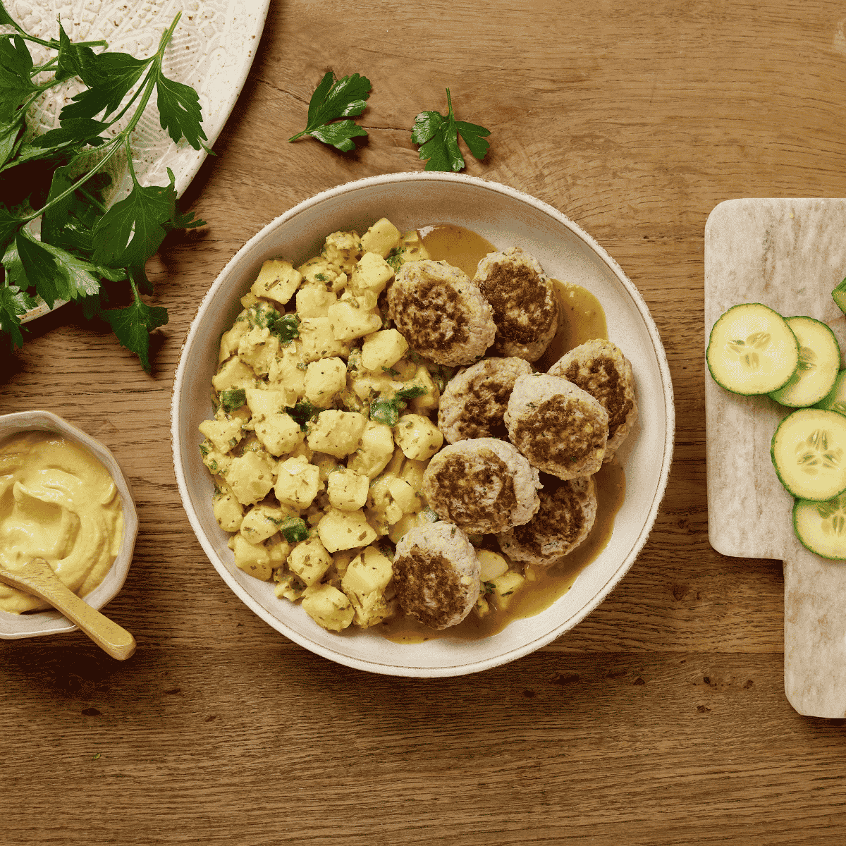 Frikadellen mit Kartoffelsalat