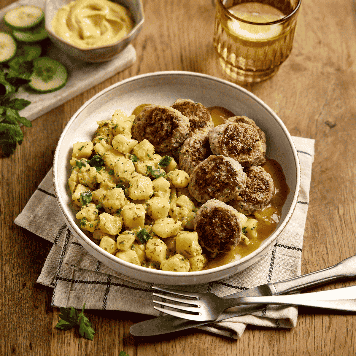 CH: Frikadellen mit Kartoffelsalat