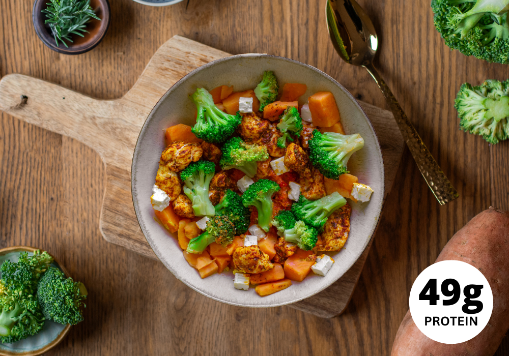 Süßkartoffel Hähnchen Bowl